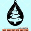 Christmas teardrop earring svg