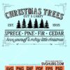 Christmas trees cut and carry svg