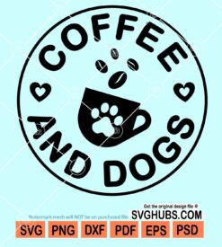 Coffee and dogs svg