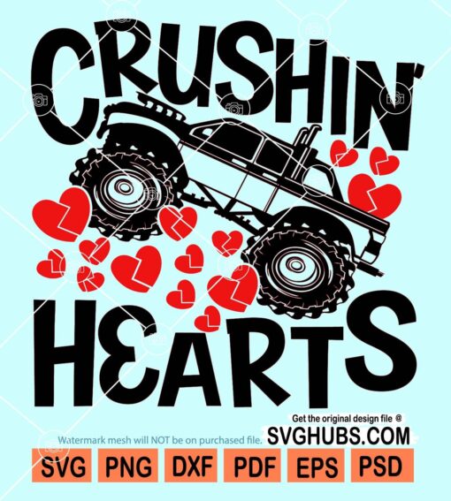 Crushin' hearts truck svg