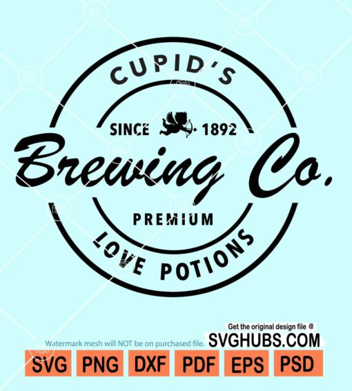 Cupid's brewing co. love potions svg