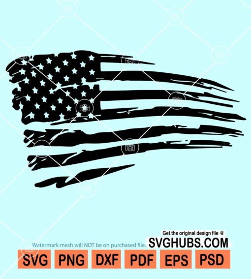 Distressed american flag svg