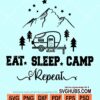 Eat sleep camp svg