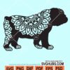 English bulldog mandala svg