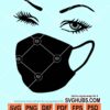 Eyelash face mask svg