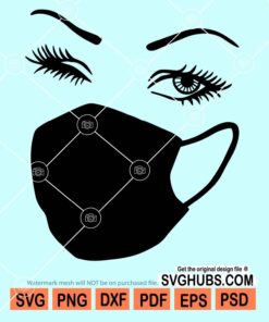 Eyelash face mask svg