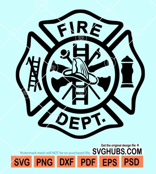 Fire department firefighter svg
