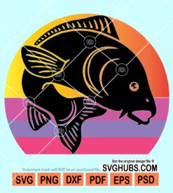Fishing retro svg