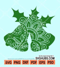 Floral christmas bells svg
