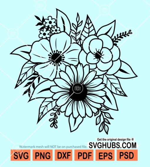 Flower bouquet svg