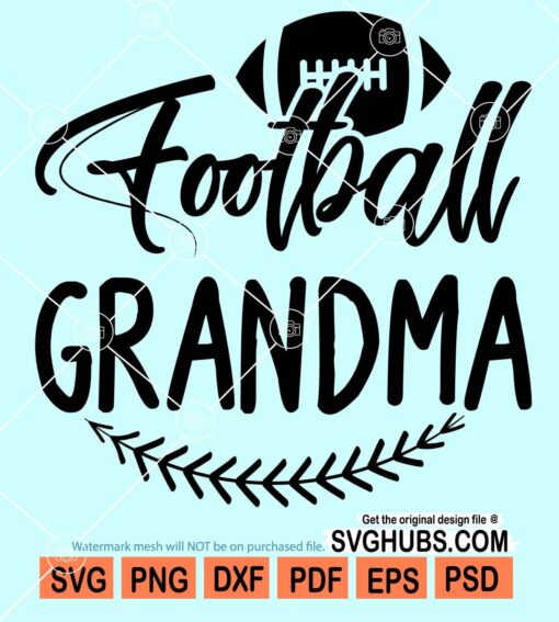Football grandma svg