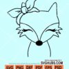 Fox with bandana svg