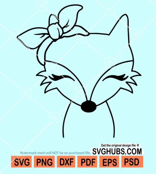 Fox with bandana svg