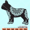 French bulldog mandala svg