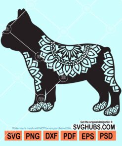 French bulldog mandala svg