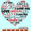 French love heart svg