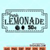 Fresh lemonade 50c svg
