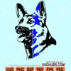 German shepherd thin blue line svg