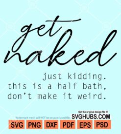 Get naked I'm kidding this is a half bath don't make it weird svg