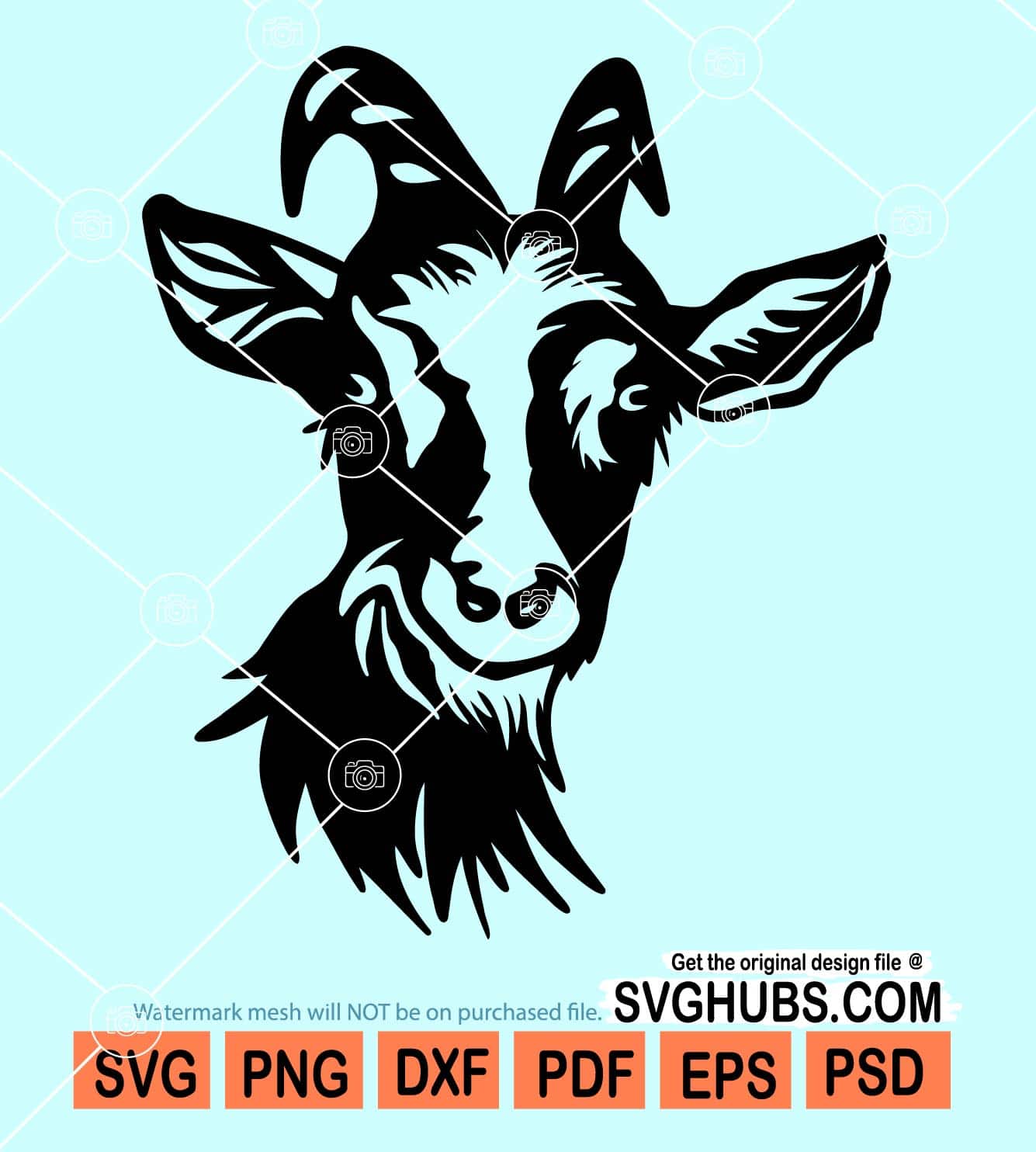 Goat head svg, animal face svg, Goat Mascot svg, Goat head svg, cute