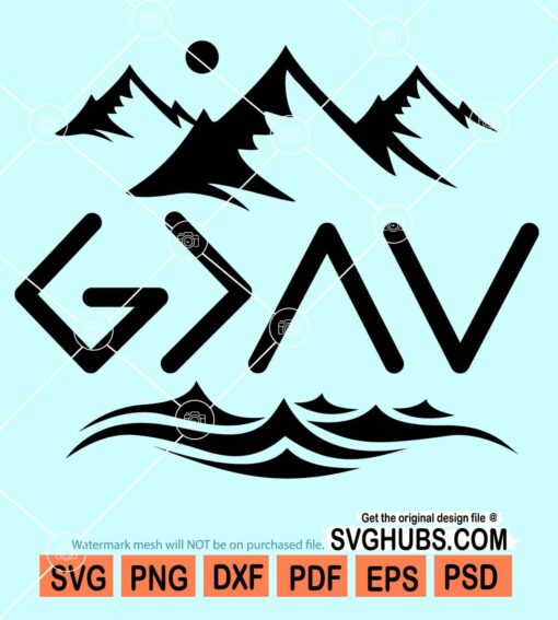 God is greater svg