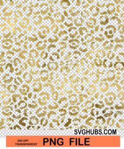 Gold Leopard print pattern PNG