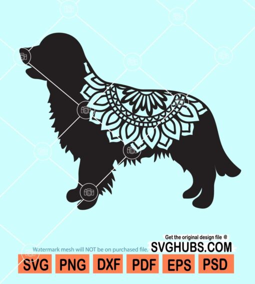 Golden retriever mandala svg