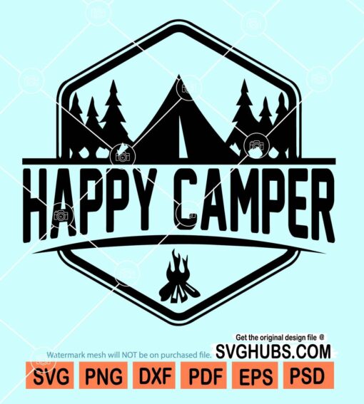 Happy camper svg, camper svg, camp svg, king of the campfire svg ...