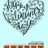 Happy valentine svg