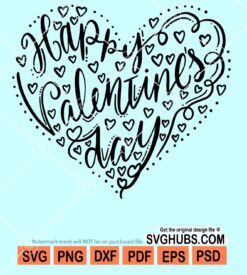 Happy valentine svg