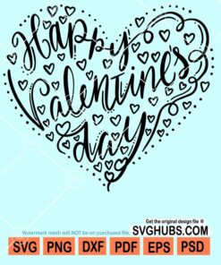 Happy valentine svg