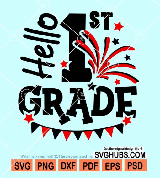 Hello first grade svg