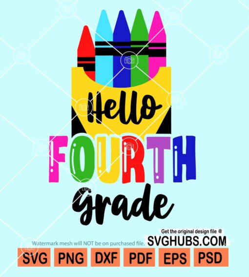 Hello fourth grade svg