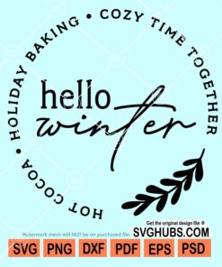 Hello winter svg