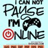 I can not pause i'm online svg