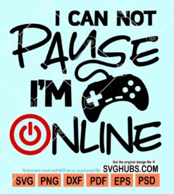 I can not pause i'm online svg