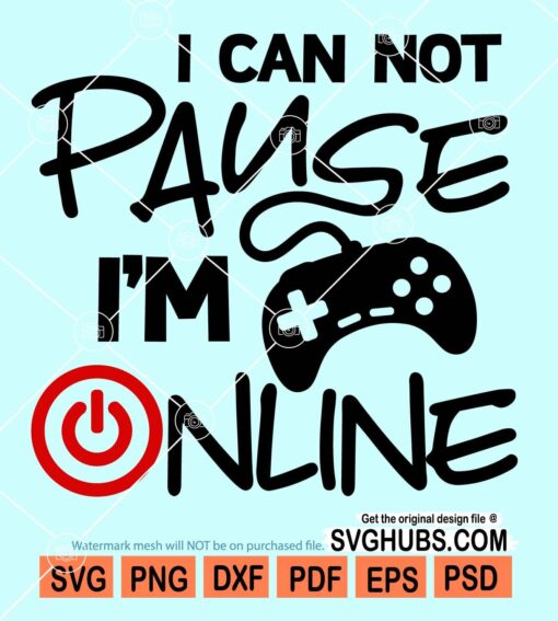 I can not pause i'm online svg