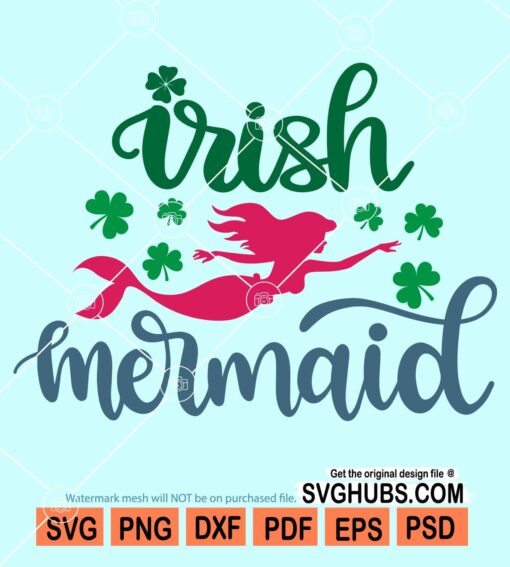 Irish mermaid svg