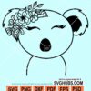 Koala with flowers svg