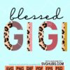 Leopard print blessed gigi svg