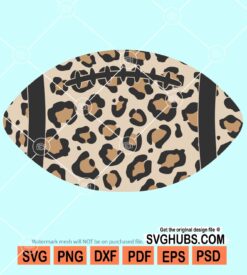 Leopard print football svg