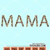 Leopard print mama svg