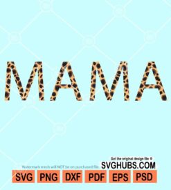 Leopard print mama svg