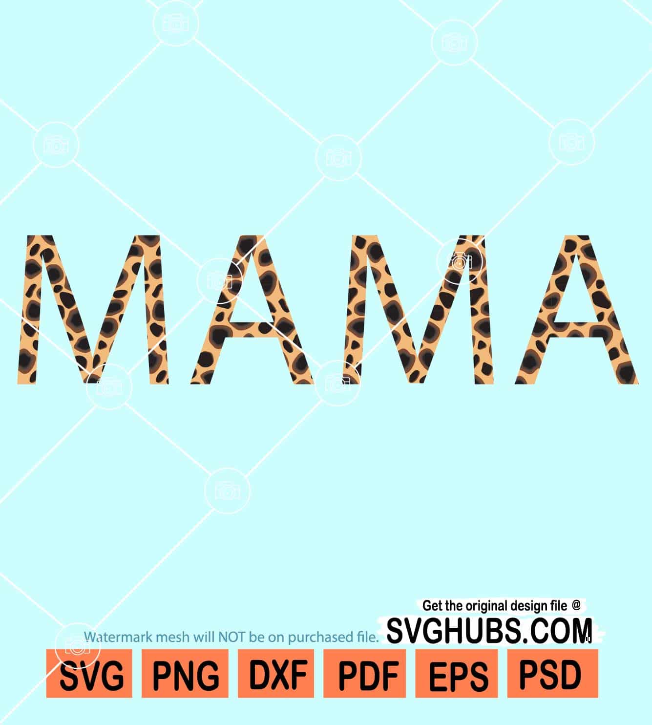 Leopard print mama svg