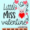 Little miss valentine svg