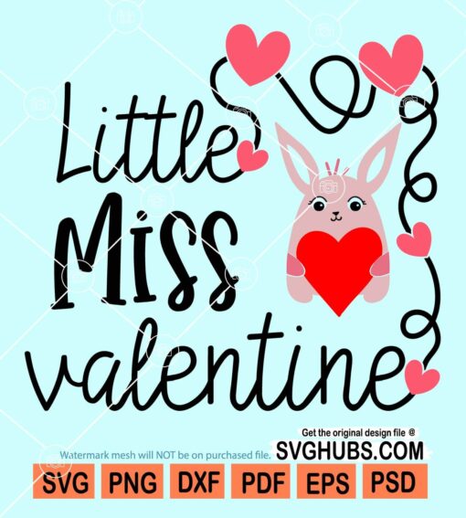 Little miss valentine svg