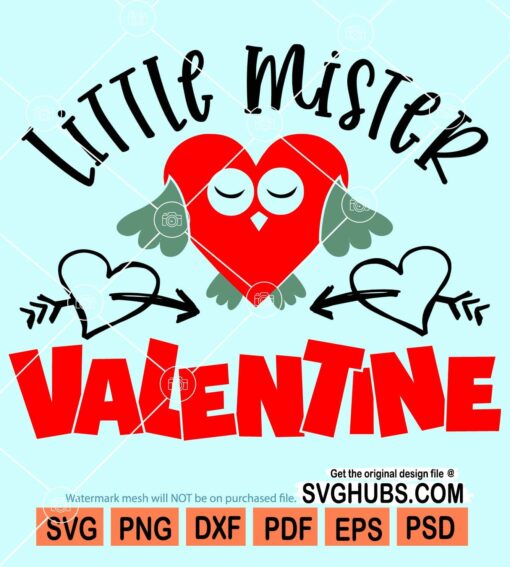 Little mister valentine svg