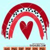 Love heart rainbow svg