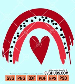 Love heart rainbow svg