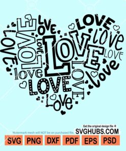 Love heart svg